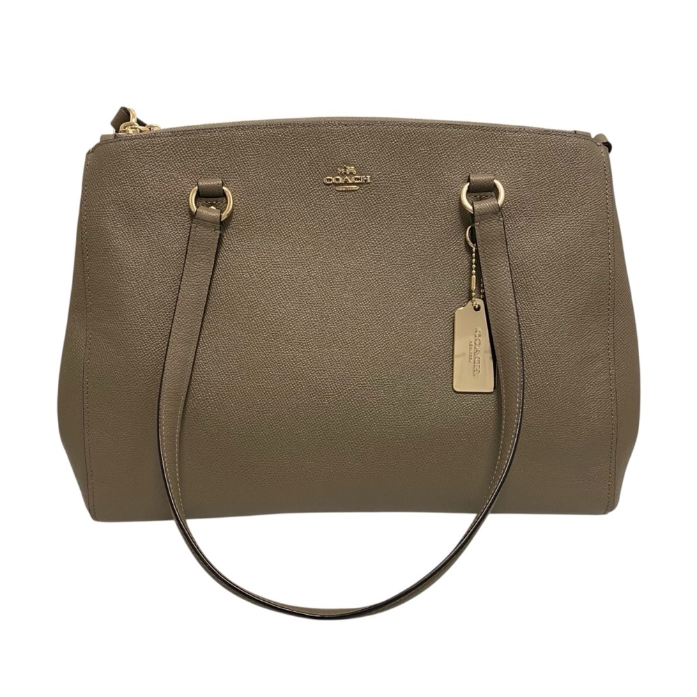 Coach Pebbled Stone Leather Shoulder Handbag
